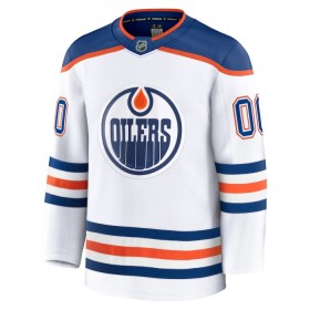Maillot de Hockey Edmonton Oilers Personnaliser Fanatics Premium 2024-25 Blanc Extérieur - Homme
